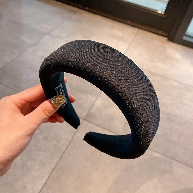 Sieviešu galvas stīpa ar zīda polsterējumu sievietēm Masīvi biezi matu stīpa Matu lente Kokvilnas maisījumi Galvassiksnas Modes matu aksesuāri