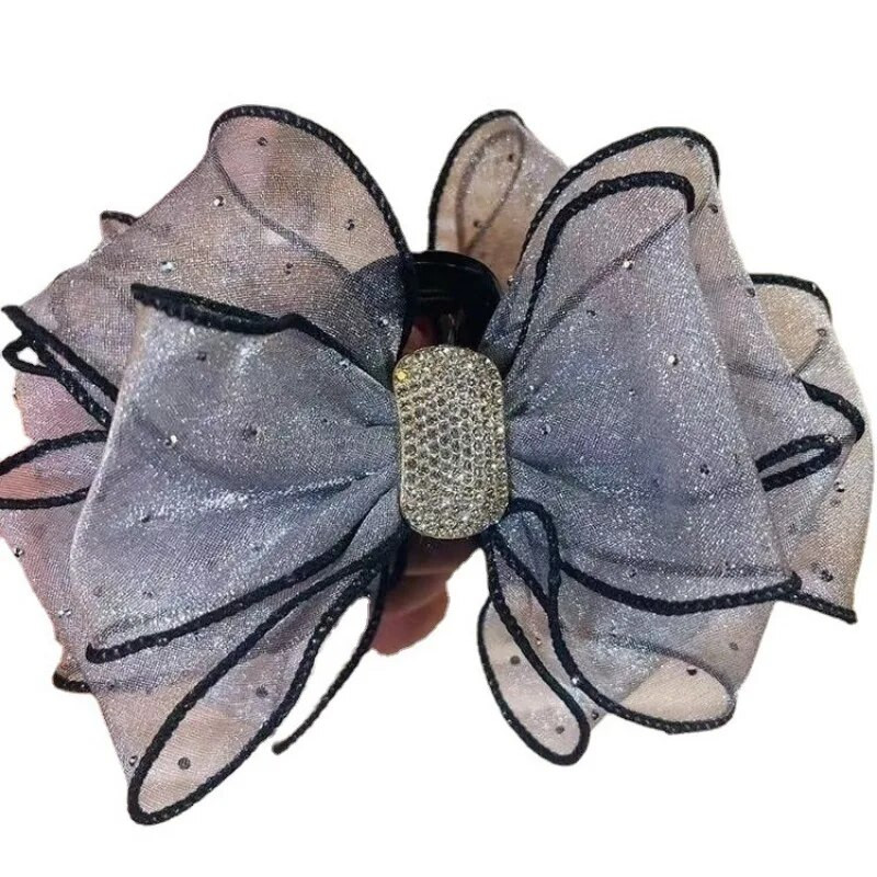 1gab Sieviešu mežģīņu sieta ģeometrisks tauriņš matu spīle Vintage Legant matu sprādzes skava galvas saite Matu sprādze Krabju matu aksesuāri jauns