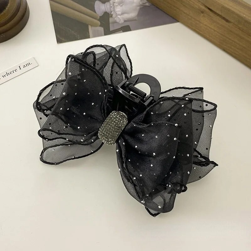 1gab Sieviešu mežģīņu sieta ģeometrisks tauriņš matu spīle Vintage Legant matu sprādzes skava galvas saite Matu sprādze Krabju matu aksesuāri jauns