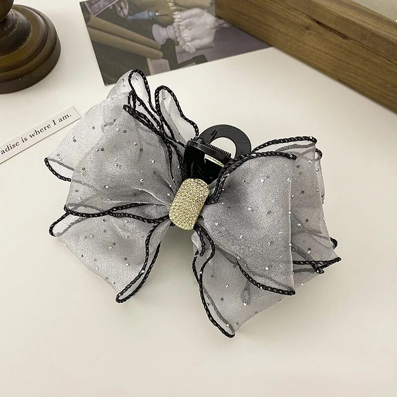 1gab Sieviešu mežģīņu sieta ģeometrisks tauriņš matu spīle Vintage Legant matu sprādzes skava galvas saite Matu sprādze Krabju matu aksesuāri jauns