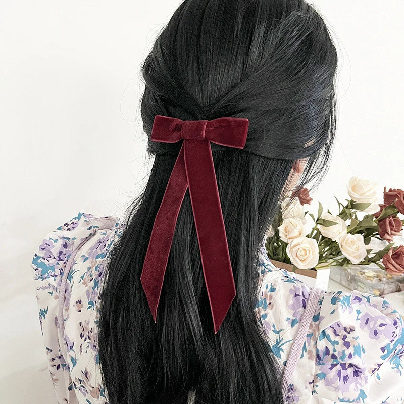 Modes samta loku matu sprādze sievietēm, meitenēm vienkrāsains matu rokturis, vintage duckbill klips Galvassegas, festivāla matu aksesuāri, karsti