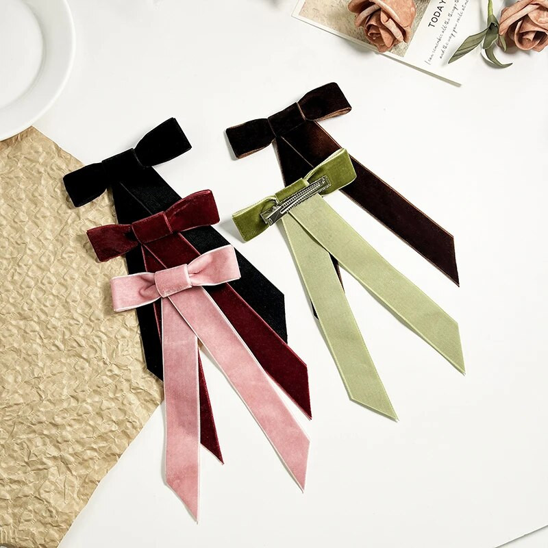 Modes samta loku matu sprādze sievietēm, meitenēm vienkrāsains matu rokturis, vintage duckbill klips Galvassegas, festivāla matu aksesuāri, karsti