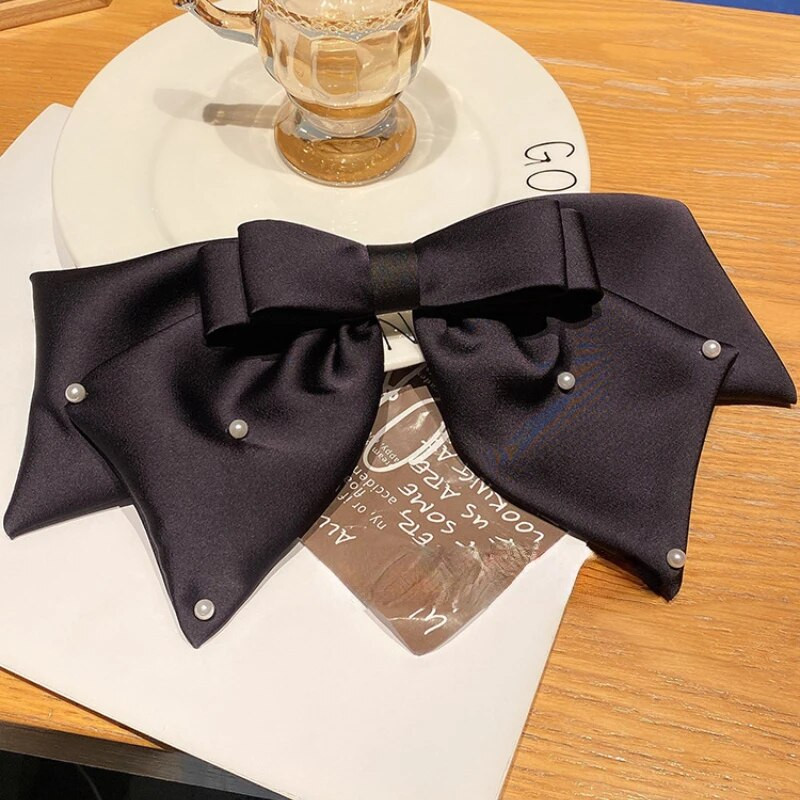 Modes auduma bantes matu sprādzes Temperamenta galvassegas vienkrāsains pērļu matu sprādzes sievietēm zirgaste Barrette meiteņu matu aksesuāri