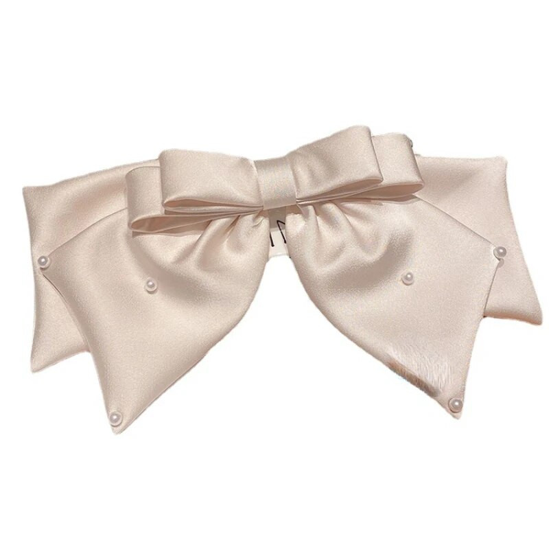 Modes auduma bantes matu sprādzes Temperamenta galvassegas vienkrāsains pērļu matu sprādzes sievietēm zirgaste Barrette meiteņu matu aksesuāri