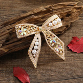 Creative Pearl Bow Spring Clip Γυναικεία Κομψά Αξεσουάρ Μαλλιά Πίσω Υπολογιστής Κουτάλι Κλιπ ουράς αλόγου Κούφια ελαφριά πολυτελή μαλλιά