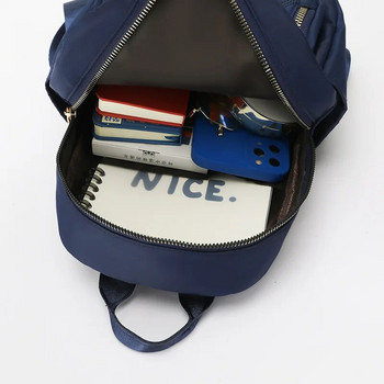 Νέα μόδα γυναικεία τσάντα πλάτης Urban Simple Casual Backpack Trend Travel Μονόχρωμη Nylon Τσάντα Αδιάβροχη ελαφριά γυναικεία τσάντα