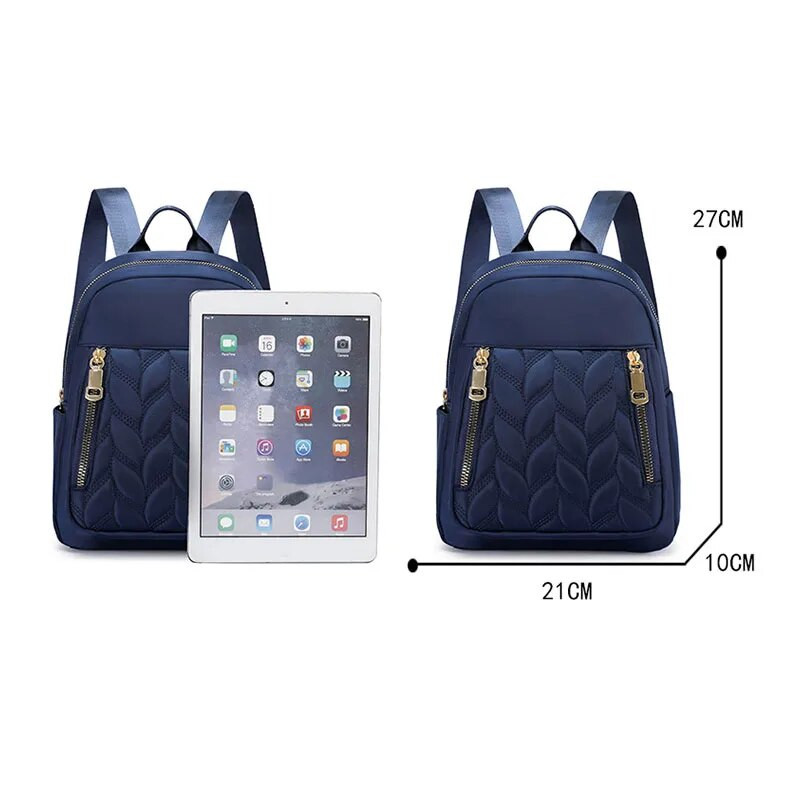 Jauna modes sieviešu mugursoma Pilsētas Vienkārša ikdienas mugursoma Trend Ceļojumu vienkrāsaina neilona soma Ūdensizturīga viegla sieviešu soma