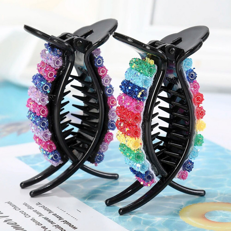 Jauna pērļu matu spīle sievietēm, kotletes galva, fiksēta matu veidošanas rīki matadata Aksesuāri Rotaslietas