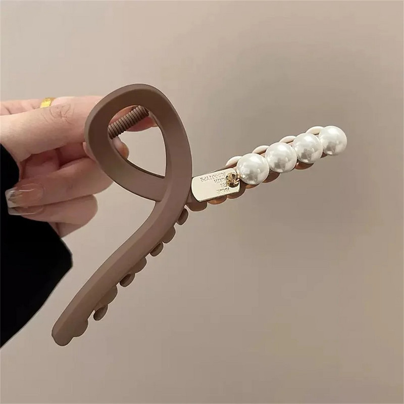 Eleganta Pērļu imitācija Rhinestone Matu Spīles Retro krustoti Haizivs Barrettes Matēta tekstūra Vasaras modes matu aksesuāri