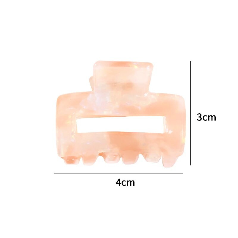 2023. gada korejiešu stila akrila PVC mini dobi ģeometriski sieviešu matu sprādzes vienkrāsains krabju spīļu meitenes matu sprādzes matu aksesuāri