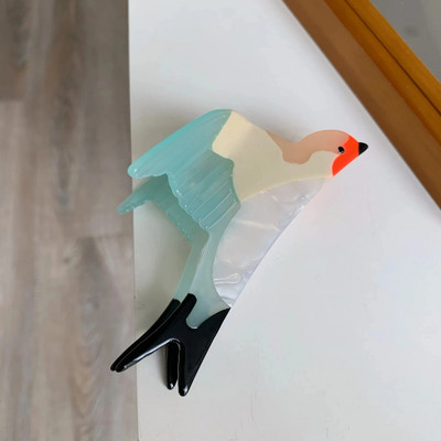 Creative Funny Acetate Swallow Shape Hair Claw Clip for Women Trendy πολύχρωμο εργαλείο για αξεσουάρ μαλλιών φουρκέτα για ζώα πουλιών 2023