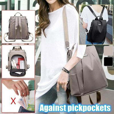 Нова дамска раница против кражба, водоустойчива материя, голяма женска чанта през рамо, прост стил, ежедневен стил Mochila