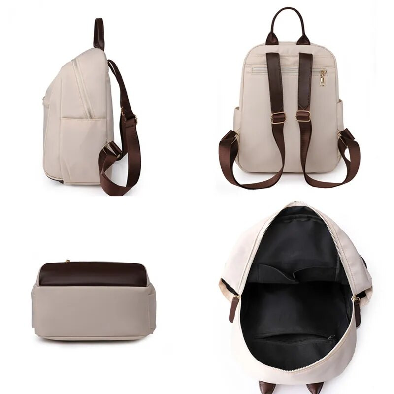 2023. gads. Jauna, liela ietilpība vienkārša stila brīvā laika sieviešu mugursoma neilona ūdensnecaurlaidīga auduma modes sieviešu plecu somas Ceļojumu somas