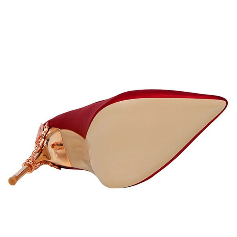 2023. gada jauni eleganti metāla grebti papēži, sieviešu pumpas, masīvs zīda smails purngals, sekla modes augstpapēžu kurpes 10 cm sieviešu kāzu kleitu kurpes