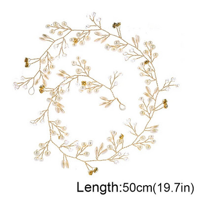Western Wedding Fashion Headdress For Bride Χειροποίητο στέμμα γάμου Floral μαργαριτάρι αξεσουάρ μαλλιών Στολίδια για φουρκέτα