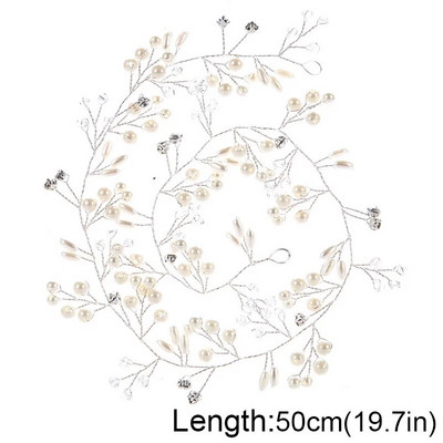 Western Wedding Fashion Headdress For Bride Χειροποίητο στέμμα γάμου Floral μαργαριτάρι αξεσουάρ μαλλιών Στολίδια για φουρκέτα