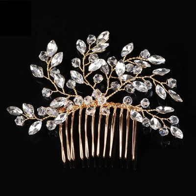 Western Wedding Fashion Headdress For Bride Χειροποίητο στέμμα γάμου Floral μαργαριτάρι αξεσουάρ μαλλιών Στολίδια για φουρκέτα