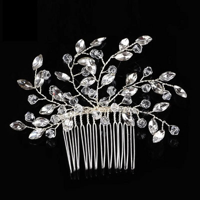Western Wedding Fashion Headdress For Bride Χειροποίητο στέμμα γάμου Floral μαργαριτάρι αξεσουάρ μαλλιών Στολίδια για φουρκέτα