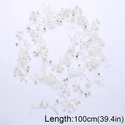 Western Wedding Fashion Headdress For Bride Χειροποίητο στέμμα γάμου Floral μαργαριτάρι αξεσουάρ μαλλιών Στολίδια για φουρκέτα