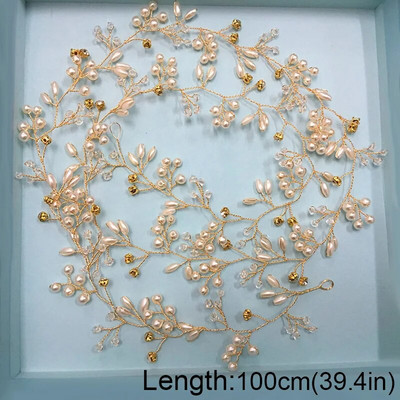 Western Wedding Fashion Headdress For Bride Χειροποίητο στέμμα γάμου Floral μαργαριτάρι αξεσουάρ μαλλιών Στολίδια για φουρκέτα
