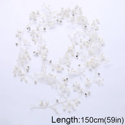 Western Wedding Fashion Headdress For Bride Χειροποίητο στέμμα γάμου Floral μαργαριτάρι αξεσουάρ μαλλιών Στολίδια για φουρκέτα