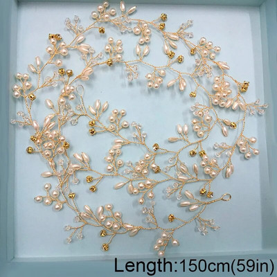 Western Wedding Fashion Headdress For Bride Χειροποίητο στέμμα γάμου Floral μαργαριτάρι αξεσουάρ μαλλιών Στολίδια για φουρκέτα