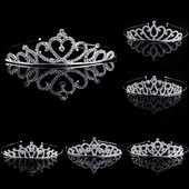 Κοσμήματα για τα μαλλιά Royal Prom Party για γυναίκες Rhinestone Queen Princess Crown Crown Crystal Tiaras Bride Hair Accessories