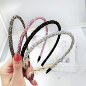 Fashion Coreea Crystal Moale Bentita pentru femei Strasuri Banda de păr Mărge Bezel Fete Accesorii pentru păr Accesorii simple pentru cap