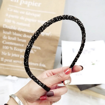 Fashion Coreea Crystal Moale Bentita pentru femei Strasuri Banda de păr Mărge Bezel Fete Accesorii pentru păr Accesorii simple pentru cap