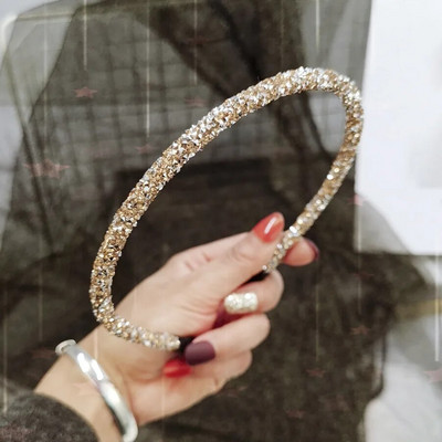 Fashion Coreea Crystal Moale Bentita pentru femei Strasuri Banda de păr Mărge Bezel Fete Accesorii pentru păr Accesorii simple pentru cap