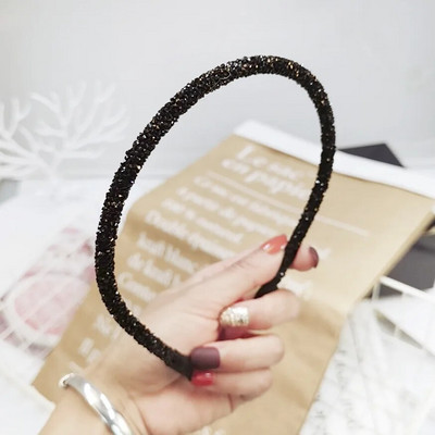 Fashion Coreea Crystal Moale Bentita pentru femei Strasuri Banda de păr Mărge Bezel Fete Accesorii pentru păr Accesorii simple pentru cap