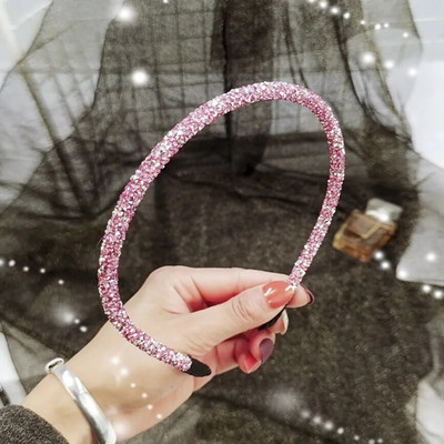 Fashion Coreea Crystal Moale Bentita pentru femei Strasuri Banda de păr Mărge Bezel Fete Accesorii pentru păr Accesorii simple pentru cap