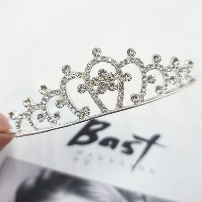 Fashion Rhinestone Crowns Headband Queen Princess Crown Hair Jewelry Παιδική παράσταση χορού Αξεσουάρ για τα μαλλιά γάμου