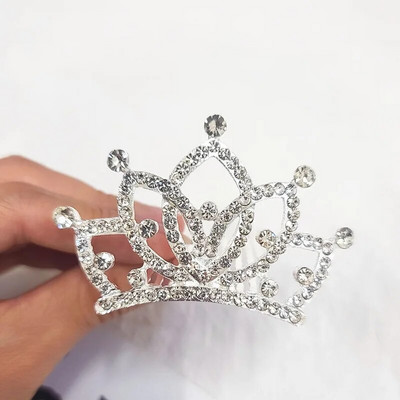 Fashion Rhinestone Crowns Headband Queen Princess Crown Hair Jewelry Παιδική παράσταση χορού Αξεσουάρ για τα μαλλιά γάμου