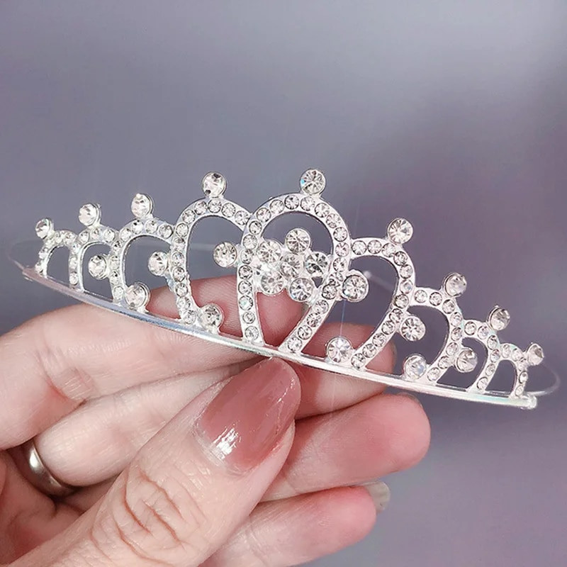 Modes Rhinestone Crowns Galvassegas Karalienes Princeses Crown Matu Rotaslietas Bērnu deju priekšnesums Kāzu ballīte Matu aksesuāri