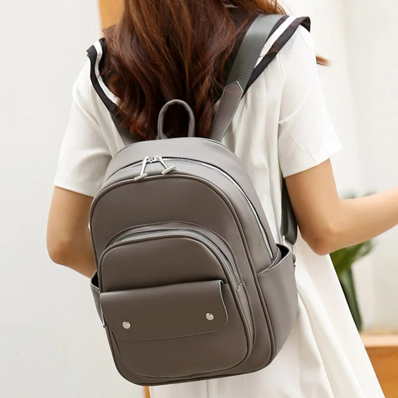 Modes mugursoma sieviešu plecu soma liela ietilpība sieviešu mugursomas Mīkstas ādas skolas soma pusaudžu meitenēm ceļojumu mugursoma