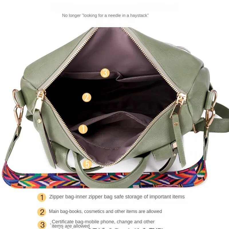 Eiropas un Amerikas retro lielas ietilpības mugursoma Niche Design sieviešu daudzfunkcionāla mugursoma Izsmalcināta ādas mugursoma