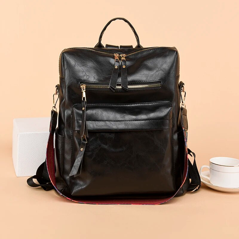 2023. gada jauna sieviešu mugursoma Augstas kvalitātes ādas mugursoma Daudzfunkcionāla plecu somas Skolas somas pusaudžu meiteņu soma Mochila