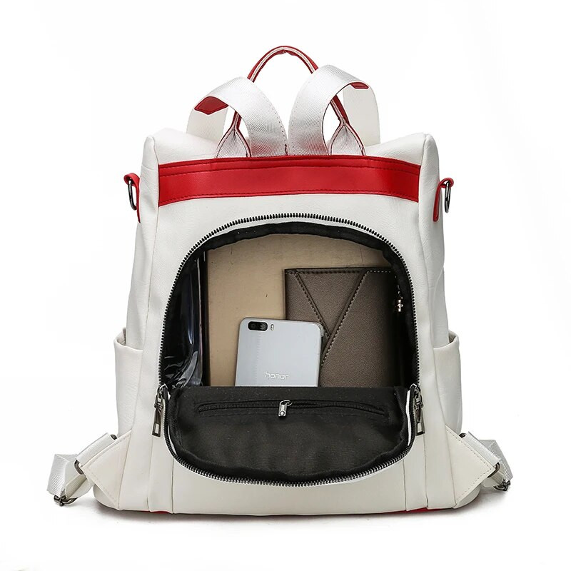 2023. gada jauna augstas kvalitātes PU ādas sieviešu mugursoma pretaizdzīšanas ceļojumu mugursoma liela ietilpības skolas somas pusaudžu meitenēm Mochila