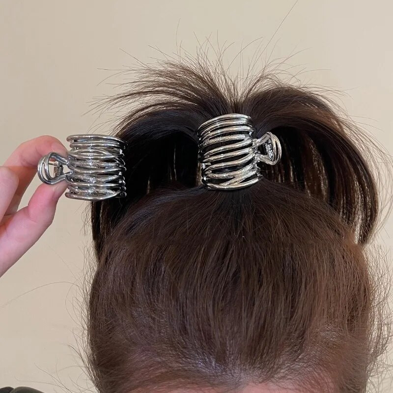 Κλιπ μαλλιών με ψηλή αλογοουρά για γυναίκες Μόδα μεταλλικά μαλλιά με νύχια για κορίτσια Μοντέρνα σταθερή φουρκέτα με νύχι κλιπ μαλλιών Αξεσουάρ κεφαλής Τιάρες
