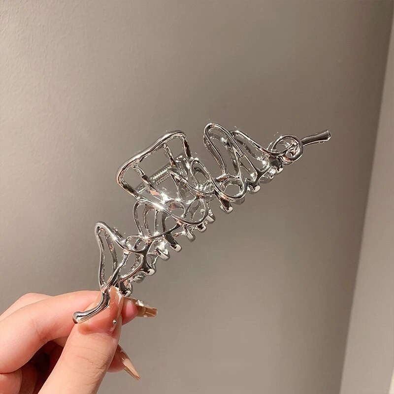 Κορεατικά μεταλλικά γεωμετρικά νύχια μαλλιών Κομψό κλιπ μαλλιών Καβούρι για γυναίκες Αξεσουάρ μαλλιών για κορίτσια φουρκέτα με κούφια