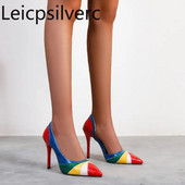 Pompe de primăvară și toamnă Modă în stil nou Versatil confortabil Culori amestecate hallow sexy Toe subțire Toc plus mărimea 32-48