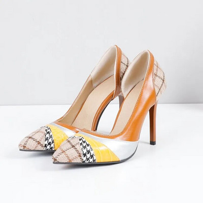 Pompe de primăvară și toamnă Modă în stil nou Versatil confortabil Culori amestecate hallow sexy Toe subțire Toc plus mărimea 32-48
