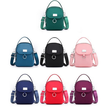 Модна 3-слойна дамска мини чанта от висококачествена издръжлива материя Малка чанта за през рамо за момичета В красив стил Дамска мини чанта Чанта за телефон