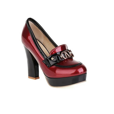 Pompi cu toc gros Pantofi de bază pentru femei, cu toc pătrat, cu vârf rotund, pantofi de nuntă, pentru petrecere, dans, pantofi de rochie pentru damă, cu platformă cu nod papion
