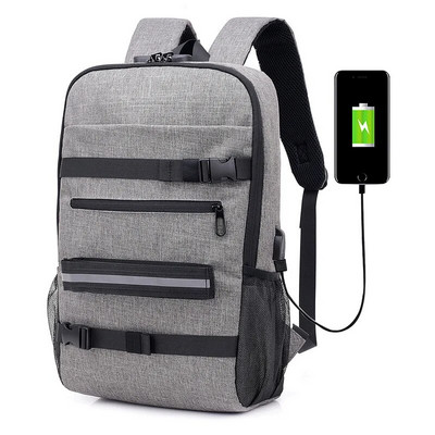 Ανδρικό σακίδιο πλάτης Anti Theft Laptop Σακίδιο USB Charging Teenager τσάντα Skateboard Αδιάβροχες σχολικές τσάντες рюкзак Mochila