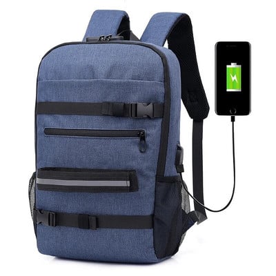 Ανδρικό σακίδιο πλάτης Anti Theft Laptop Σακίδιο USB Charging Teenager τσάντα Skateboard Αδιάβροχες σχολικές τσάντες рюкзак Mochila