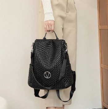 Нова мода Луксозни многофункционални раници за пътуване против кражба Дамски кожени чанти за през рамо с голям капацитет Ученически чанти Чанти