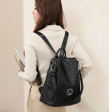 Нова мода Луксозни многофункционални раници за пътуване против кражба Дамски кожени чанти за през рамо с голям капацитет Ученически чанти Чанти