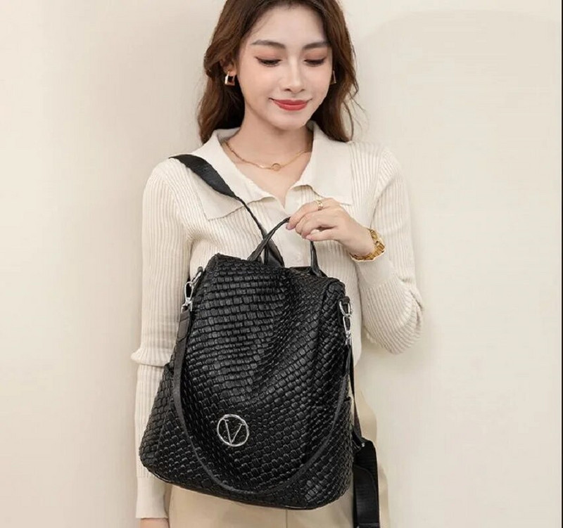 Jaunas modes luksusa daudzfunkcionālas pretaizdzīšanas ceļojumu mugursomas sievietēm lielas ietilpības ādas plecu somas Skolas somas somas